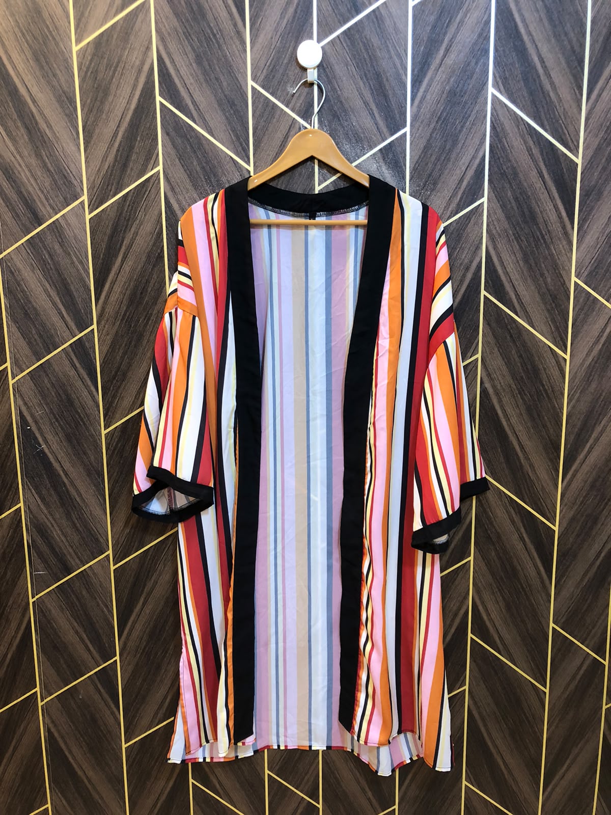 Women Long Shirt Silk Large | Chest 20  shrug  | Length 41
