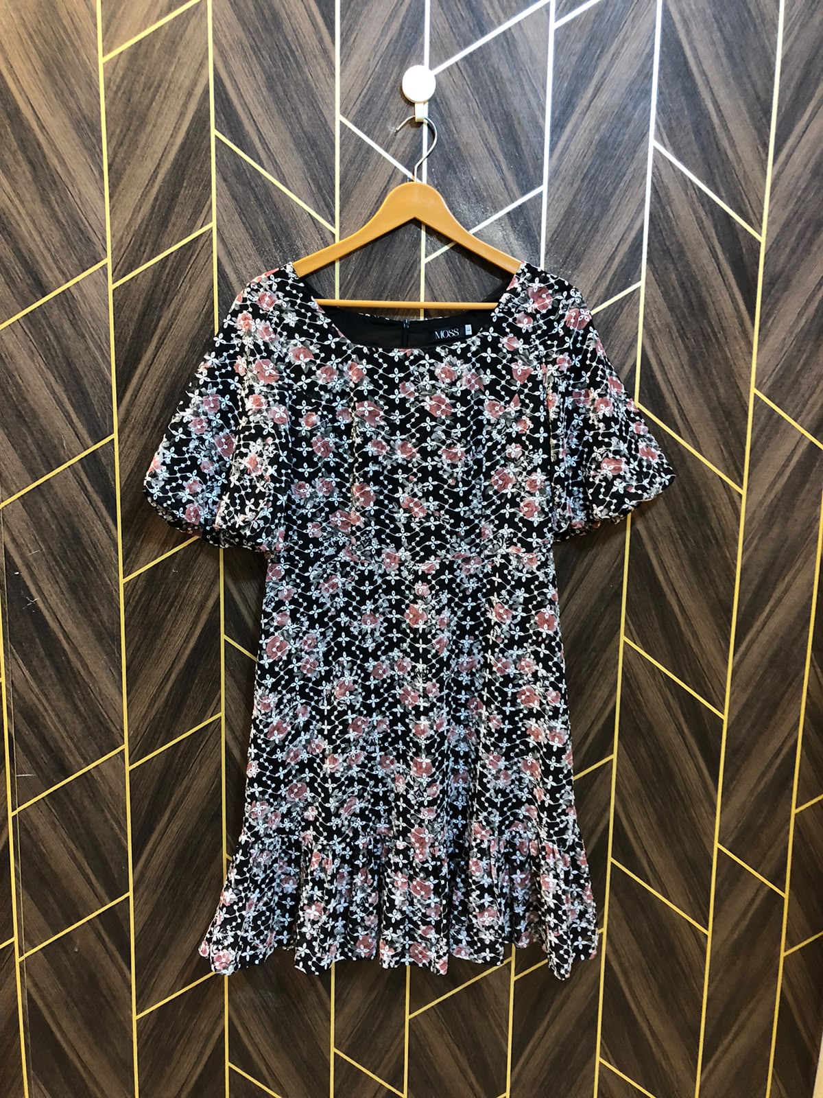 Mini Dress Chiffon Small Size Chest 18 Length 36