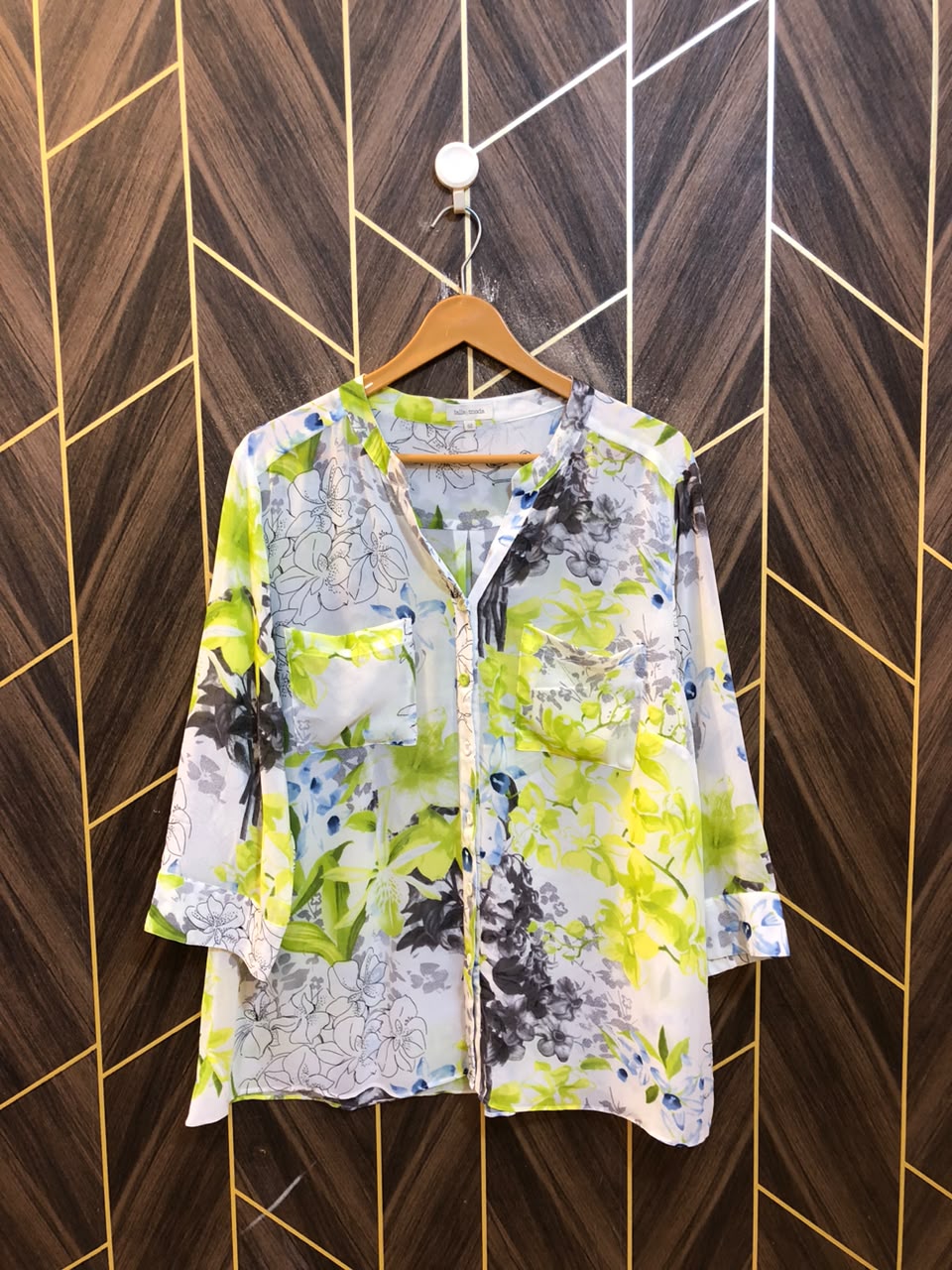 Western Top Chiffon (See Through) – 2XL Size (Chest: 24, Length: 28 )