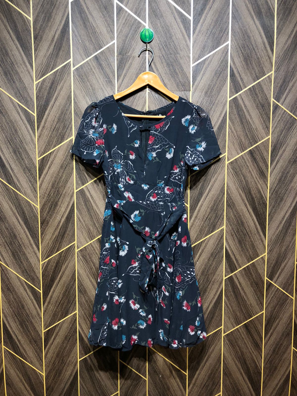 Mini Dress Chiffon X Small Size Chest 17 Length 35