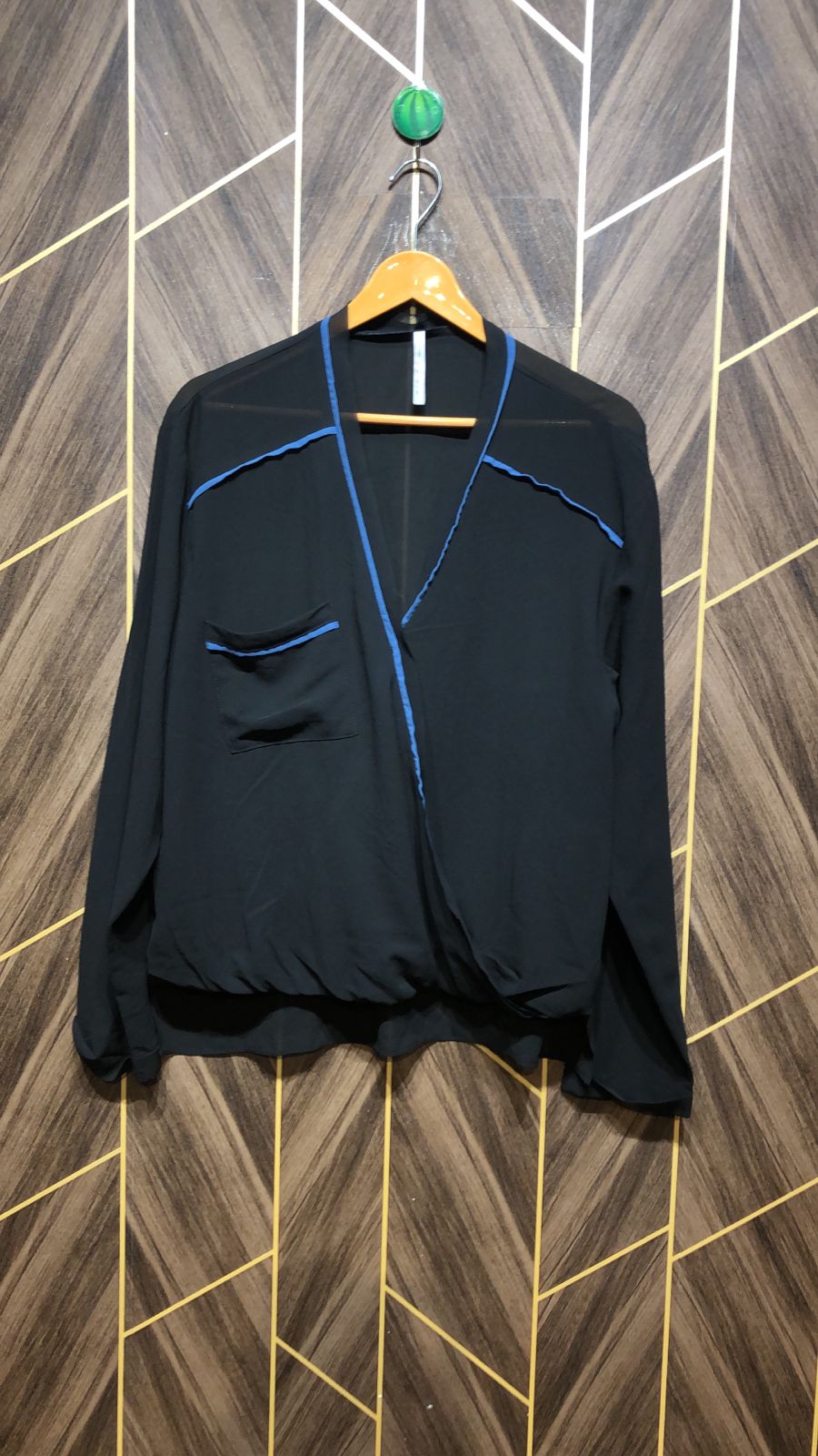 Western Top  see through  Chiffon – Medium Size (Chest: 21, Length: 26 )
