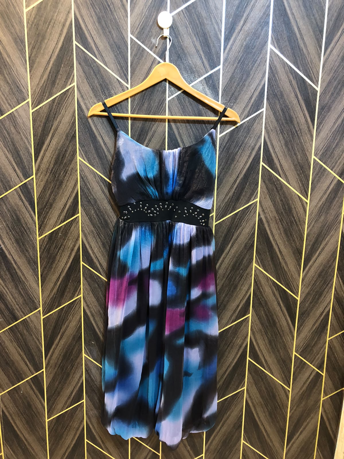 Mini Dress Chiffon jersey  X Small Size Chest 17 Length 42