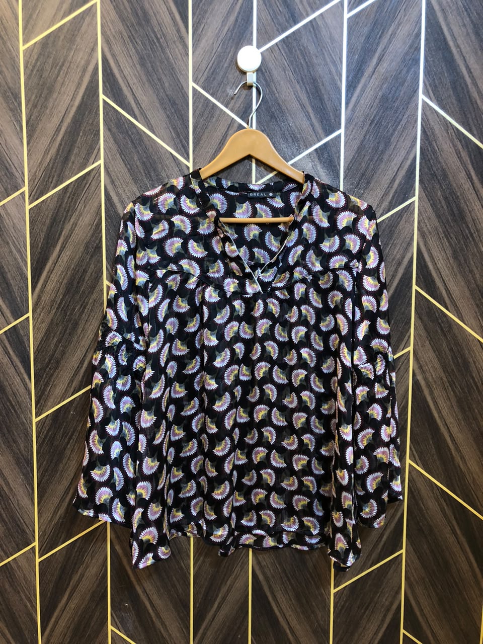 Western Top Chiffon (See Through) – Large Size (Chest: 20, Length: 26  )