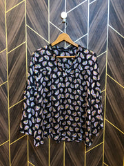Western Top Chiffon (See Through) – Large Size (Chest: 20, Length: 26  )