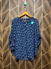 Western Top Chiffon (See Through) – X-Large Size (Chest: 22  , Length: 27 )