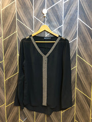 Western Top Chiffon (See Through) – Large Size (Chest: 20, Length: 29 )