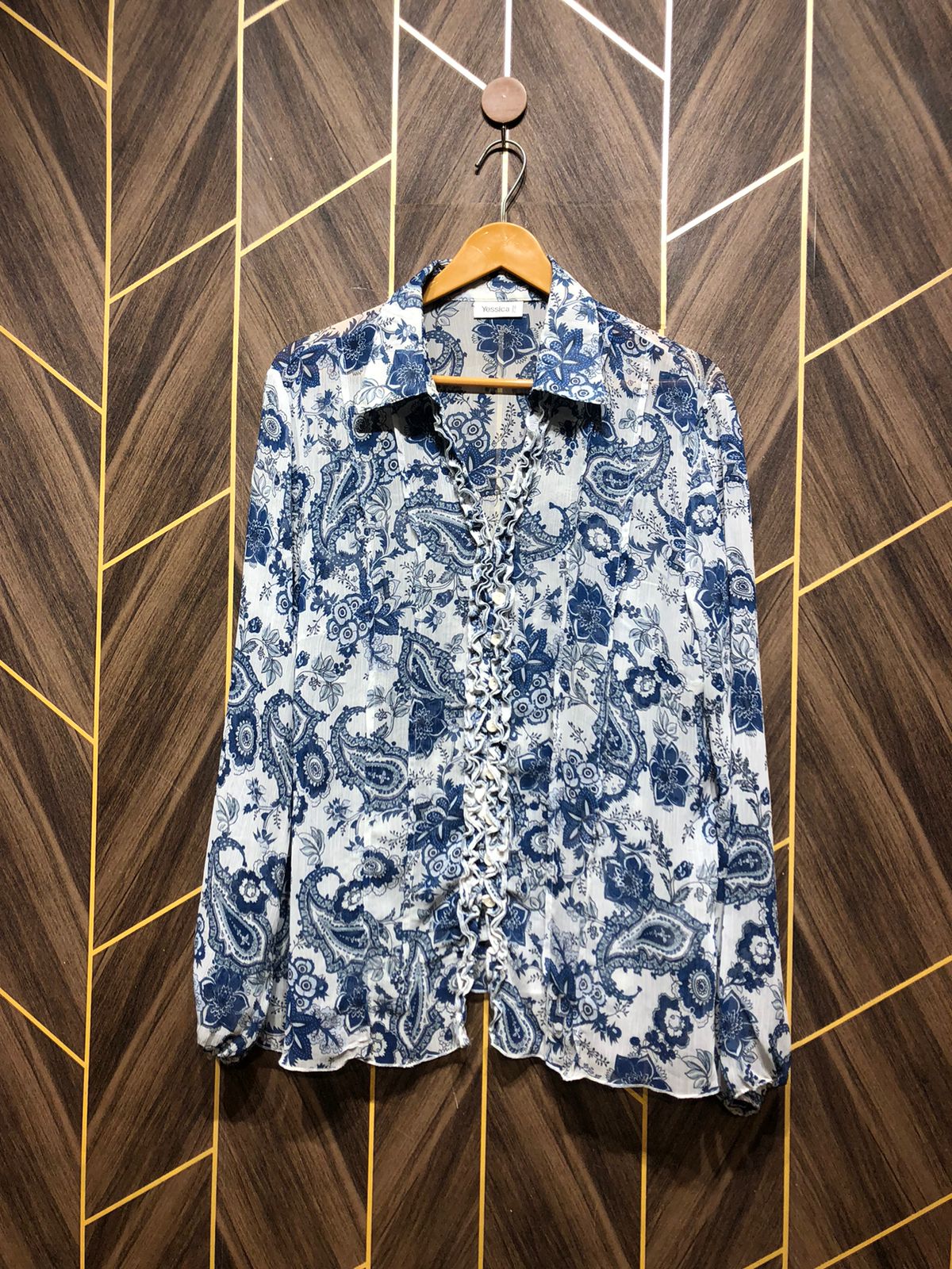 Western Top Chiffon (See Through) – 1X-Large Size (Chest: 23, Length: 27)