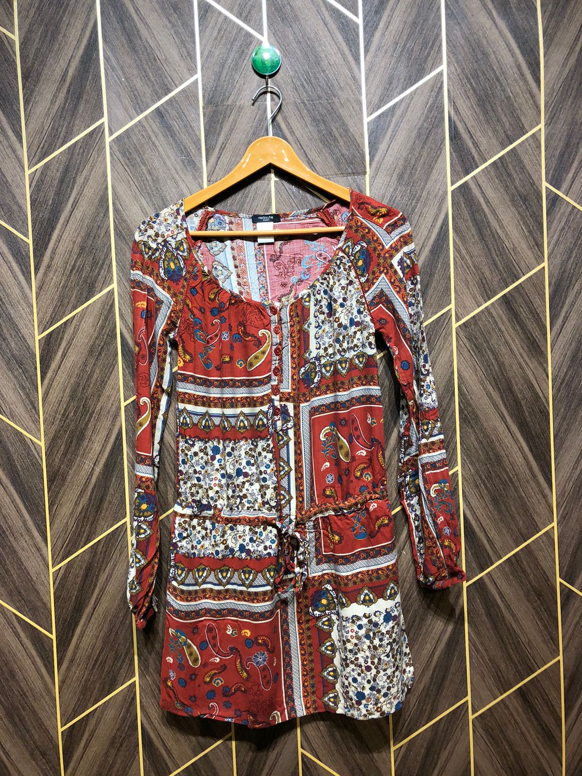 Women Long Shirt Linen X Small | Chest 17 | Length 35