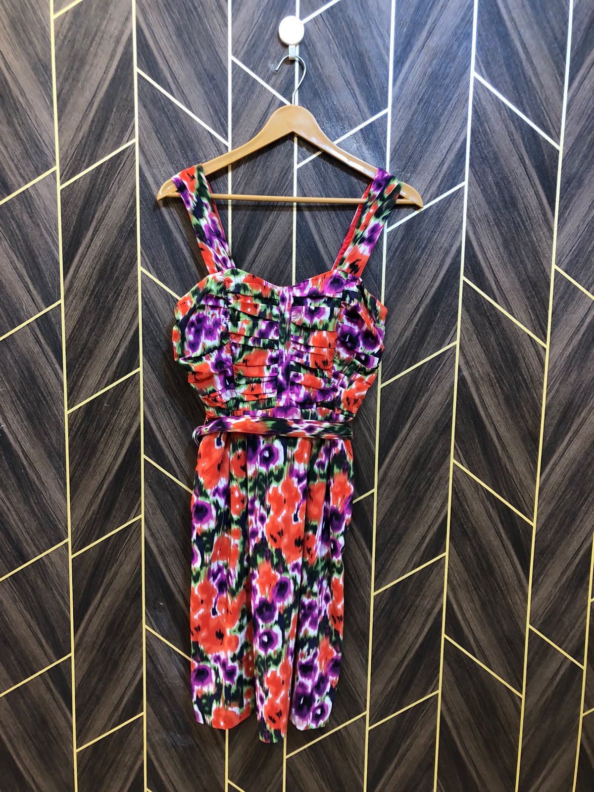 Mini Dress Chiffon X Small Size Chest 17 Length 37