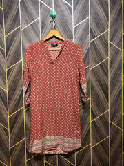 Women Long Shirt Linen X Small | Chest 16  | Length 34