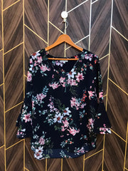Western Top Chiffon – Large Size (Chest: 20, Length: 28 )