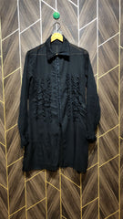 Women Long Shirt Chiffon see through  Medium | Chest 19 | Length 35