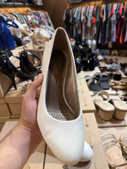Heel Pump White Size 38/8