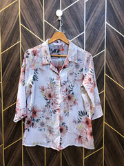Western Top Chiffon (See Through) – Medium Size (Chest: 19, Length: 26 )