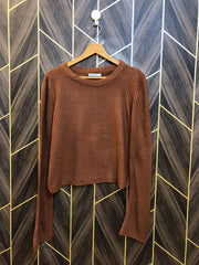 Women Crop Sweater Medium | Size | Chest 19 | Length 20