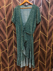 Women Long Shirt Linen Medium | Chest 19 | Length 49 Shrug