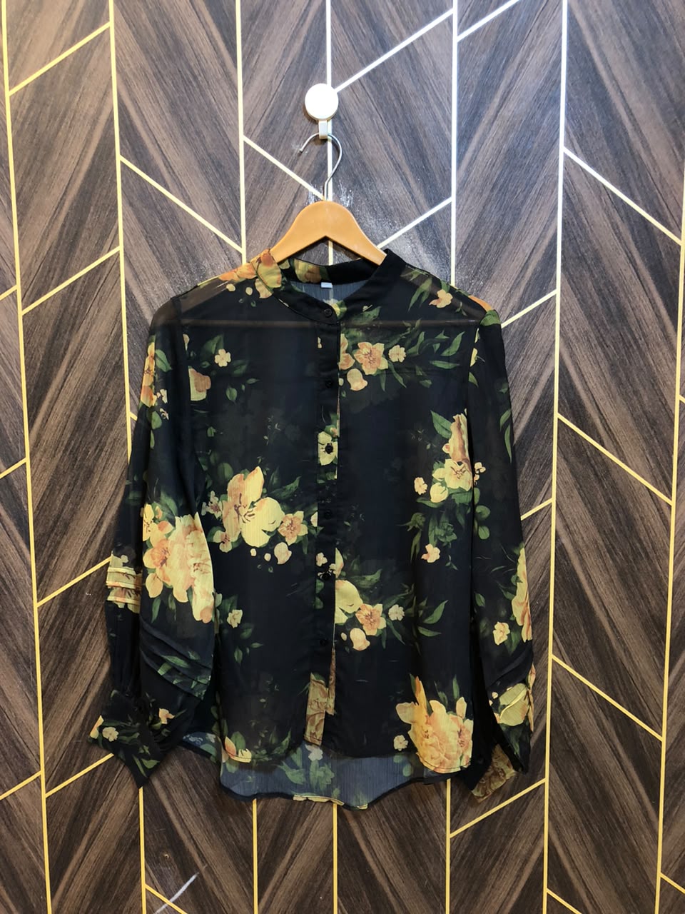 Western Top Chiffon (See Through) – Medium Size (Chest: 19, Length: 26 )