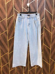 Women High Waist Wide Leg Jeans Medium | Waist 31 | Length 39