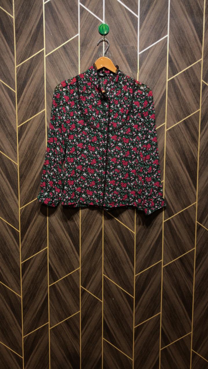 Western Top see.through Chiffon – Small Size (Chest: 18, Length: 27)