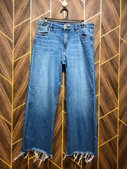 Women Wide Leg Jeans Large | Waist 34 | Length 38