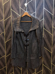 Women Wool Cardigan Sweater Small | Size | Chest 18 | Length 35