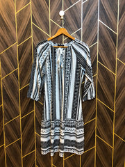 Women Long Shirt Linen Small | Chest 18 | Length 38