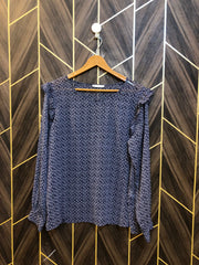 Western Top Chiffon (See Through) – Large Size (Chest: 20, Length: 25 )
