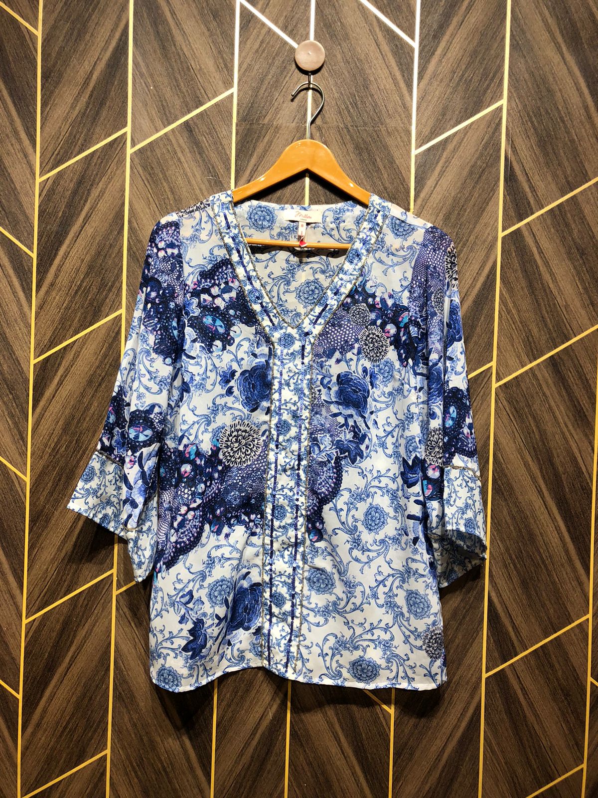 Western Top Chiffon (See Through) – Medium Size (Chest: 19, Length: 26 )