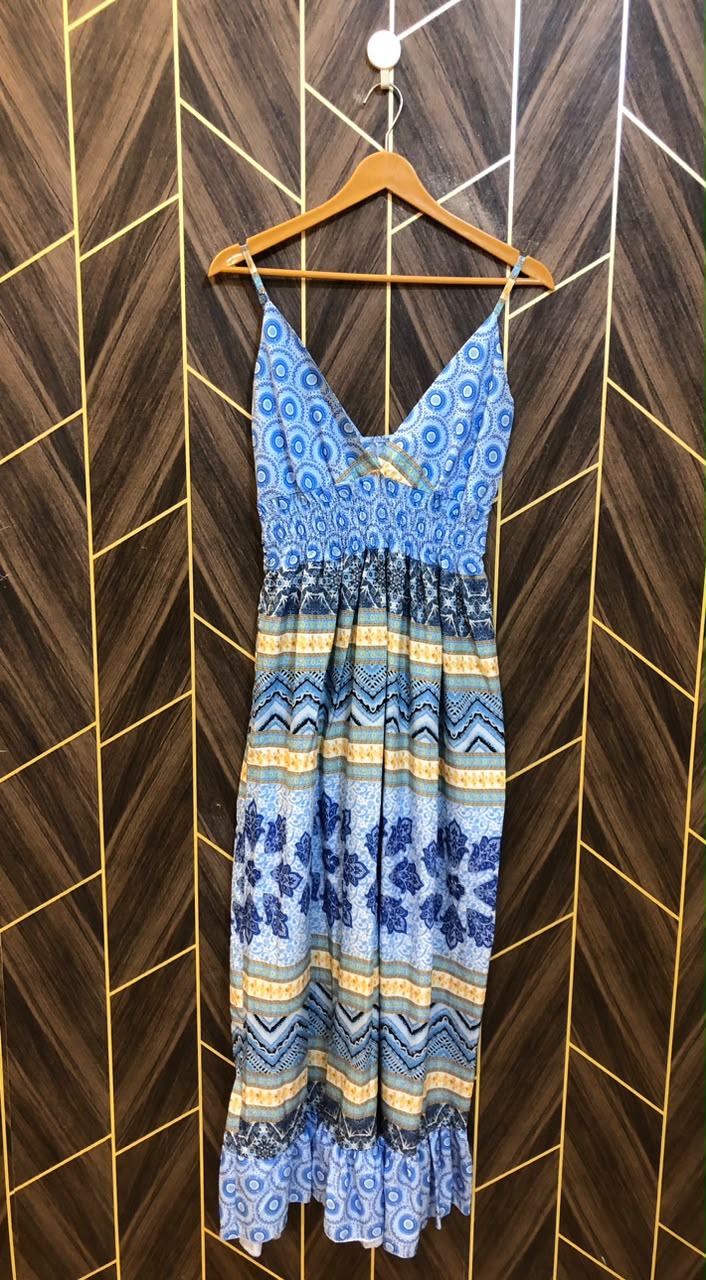 Western Long Maxi Silk Small | Size | Chest 18 | Length 53