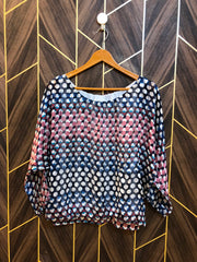 Western Top Chiffon – Medium Size (Chest: 19, Length: 24  baggy)