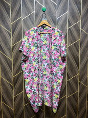 Women Long Shirt Chiffon baggy Medium to large| Size | shrug  | Length 50
