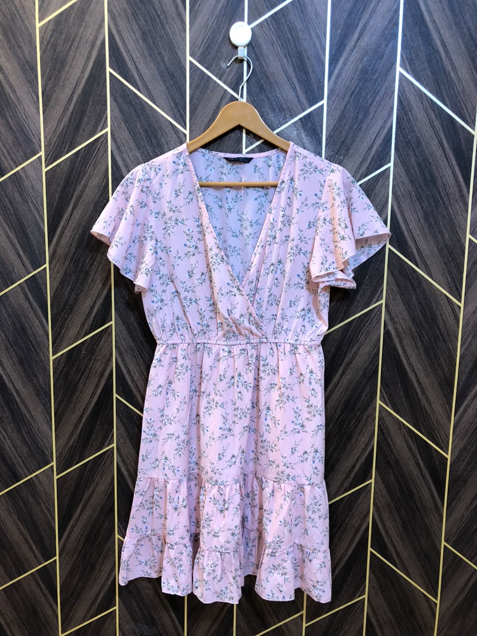 Mini Dress Chiffon Medium Size Chest 19 Length 35
