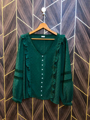 Western Top Chiffon – Large Size (Chest: 20, Length: 25  )
