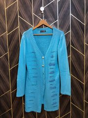 Women Wool Cardigan Sweater Medium | Size | Chest 19 | Length 36