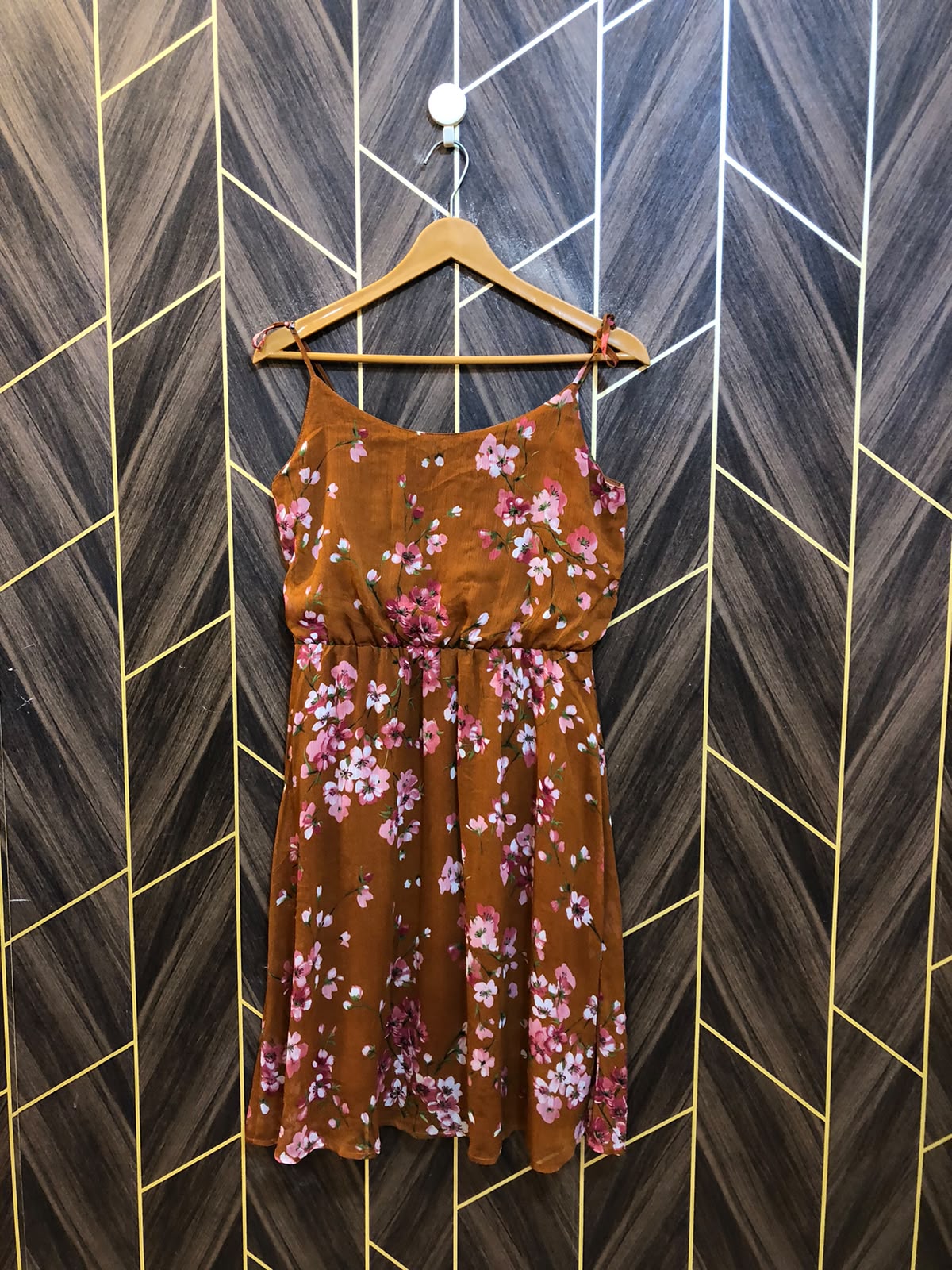 Mini Dress Chiffon Small Size Chest 18 Length 39