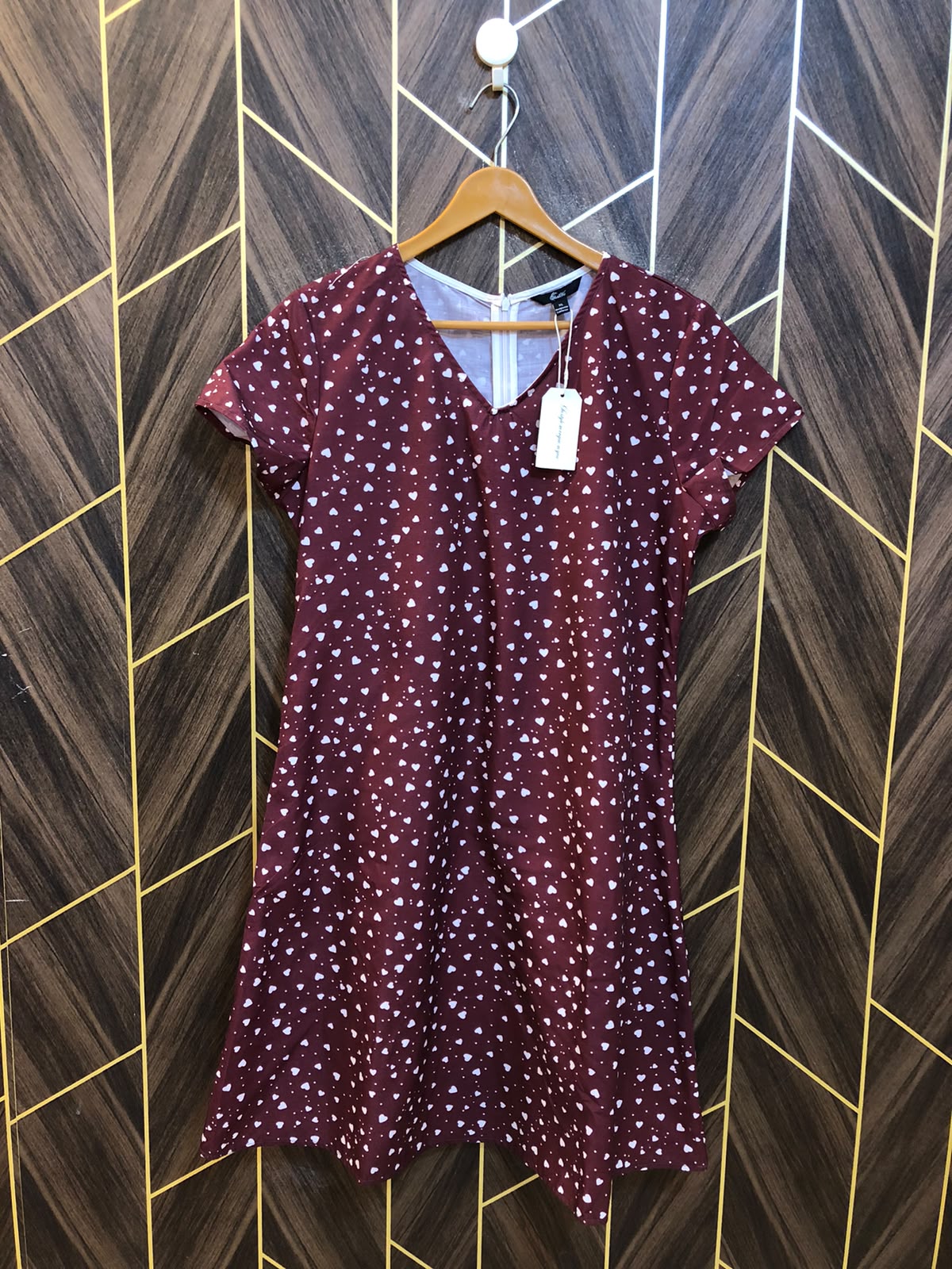 Mini Dress Silk Large Size Chest 20 Length 39