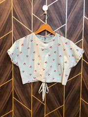 Trendy Chiffon CropTop Size Small