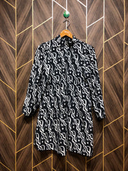 Women Long Shirt Chiffon Small | Chest 18 | Length 33