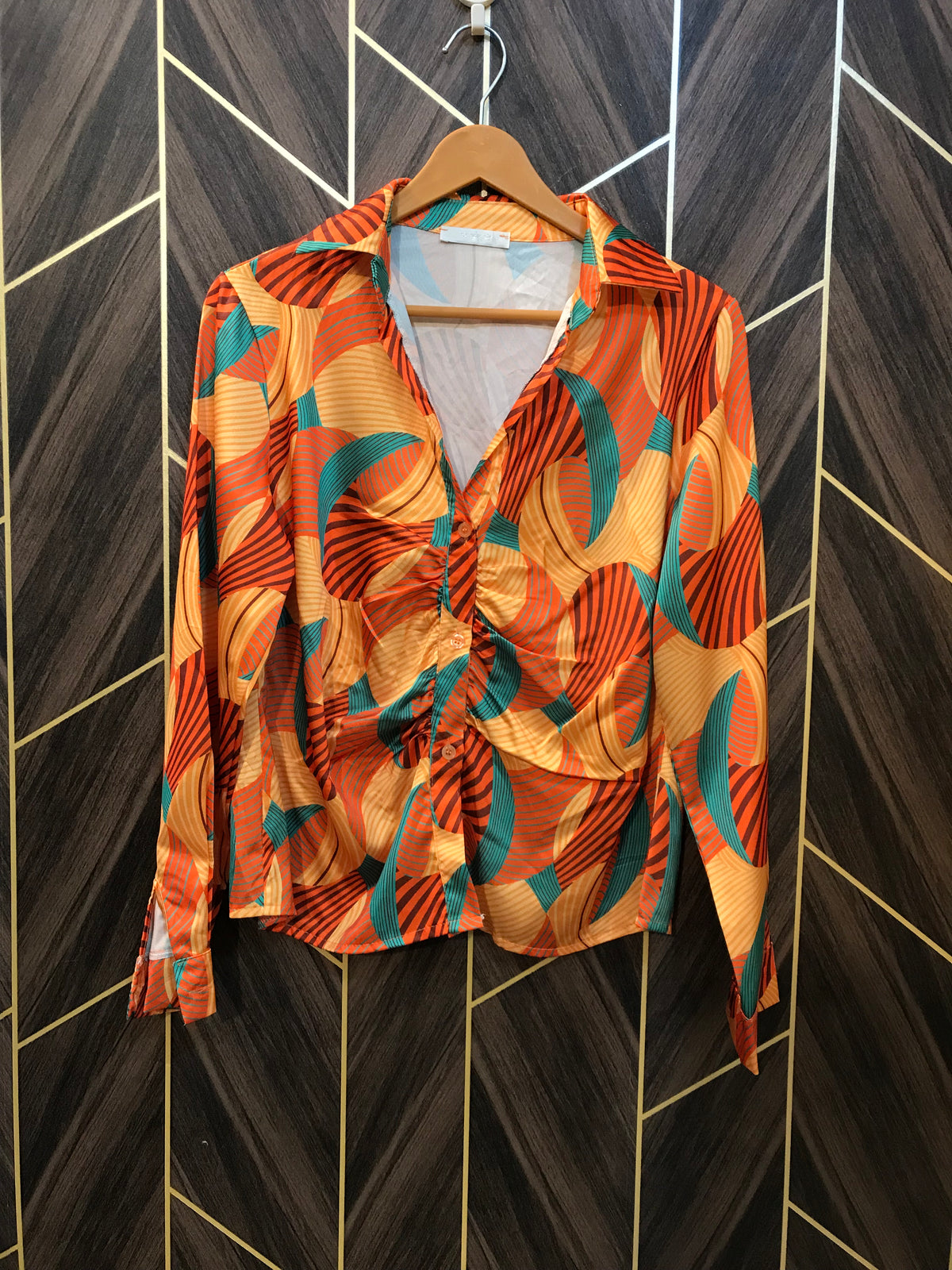 Trendy Shirt Small Chest 18 Length 25 Silk 1022