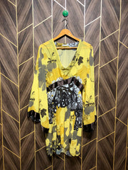 Mini Dress Chiffon See Through Medium Size Chest 19 Length 37