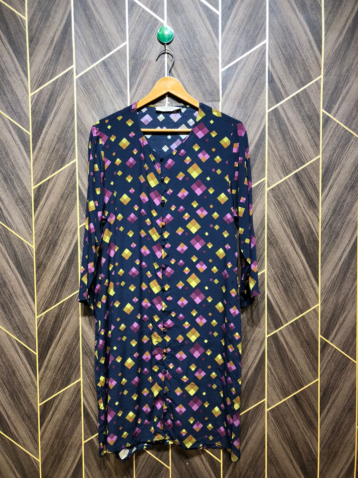 Women Long Shirt Chiffon X Large | Chest 22 | Length 39