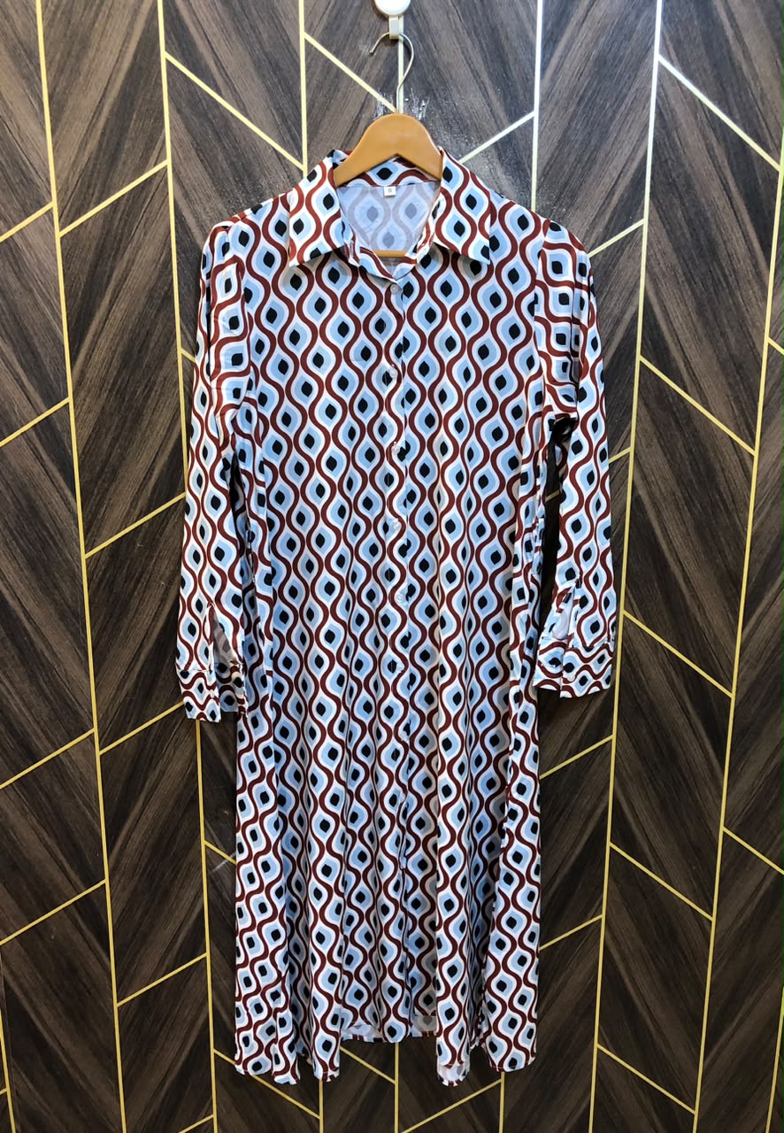 Western Long Maxi Silk Small | Size | Chest 18 | Length 42