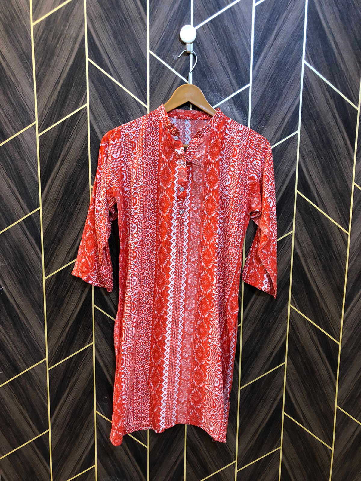 Women Long Shirt Silk X Small | Chest 17 | Length 35