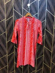 Women Long Shirt Silk X Small | Chest 17 | Length 35