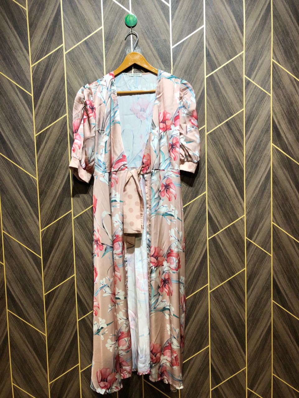 Western Long Maxi Silk shrug   X Small | Size | Chest 17 | Length 48