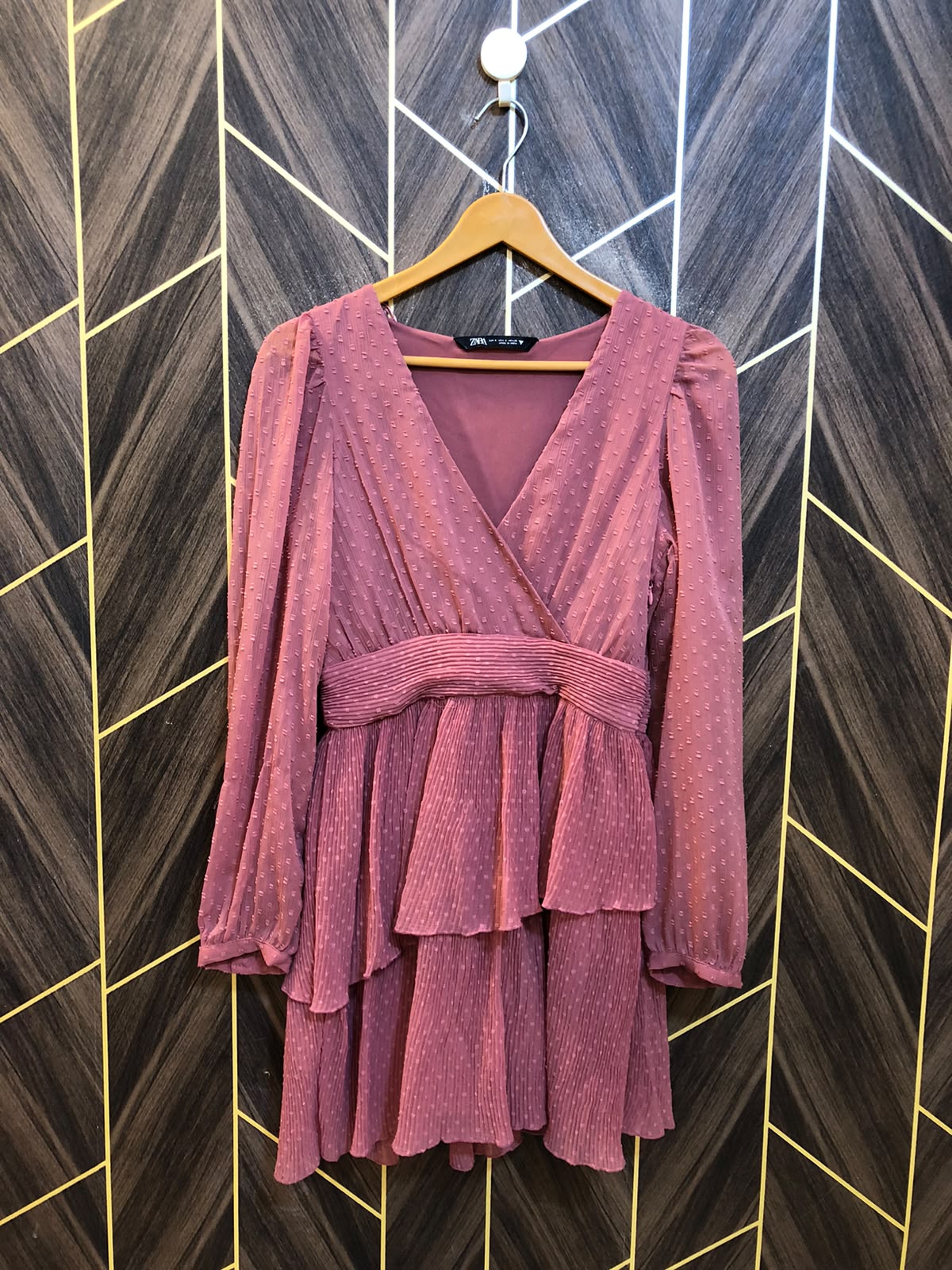Mini Dress Chiffon X Small Size Chest 17 Length 32