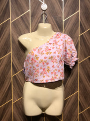 Trendy Cotton One Shoulder CropTop Size Small