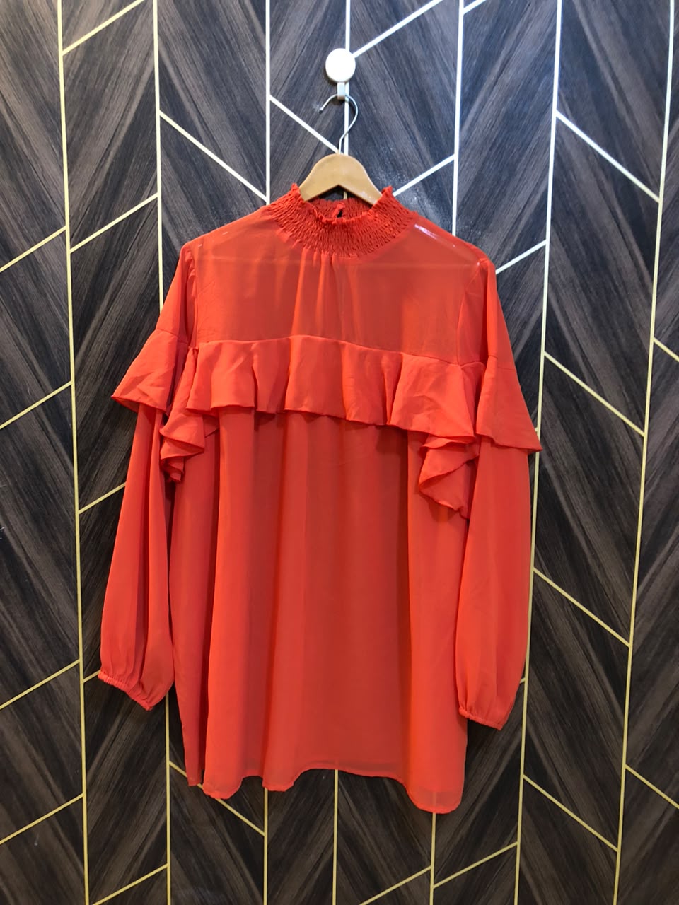 Western Top Chiffon (See Through) – X-Large Size (Chest: 22, Length: 32 )