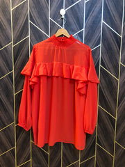 Western Top Chiffon (See Through) – X-Large Size (Chest: 22, Length: 32 )
