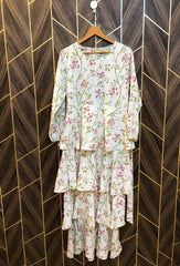 Western Long Maxi Chiffon Large | Size | Chest 20 | Length 55